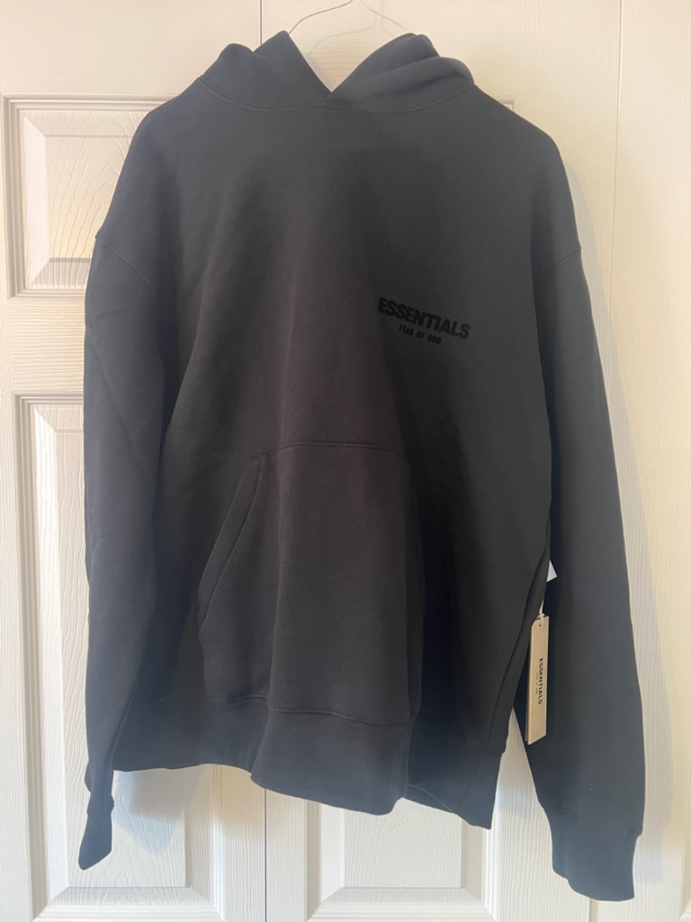 Essentials Men’s Black Crewneck Hoodie